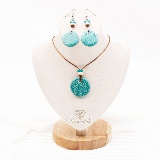 Yaşam Damarı – Seramik Kolye & Küpe Seti