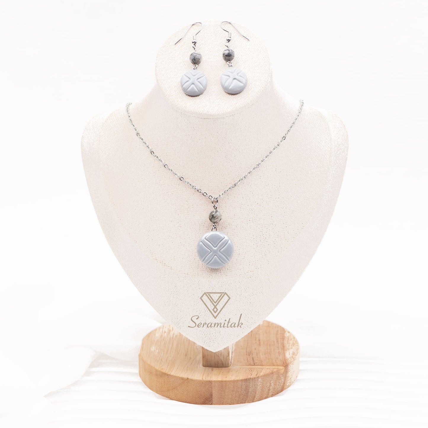 Vurgu – Seramik Kolye & Küpe Seti