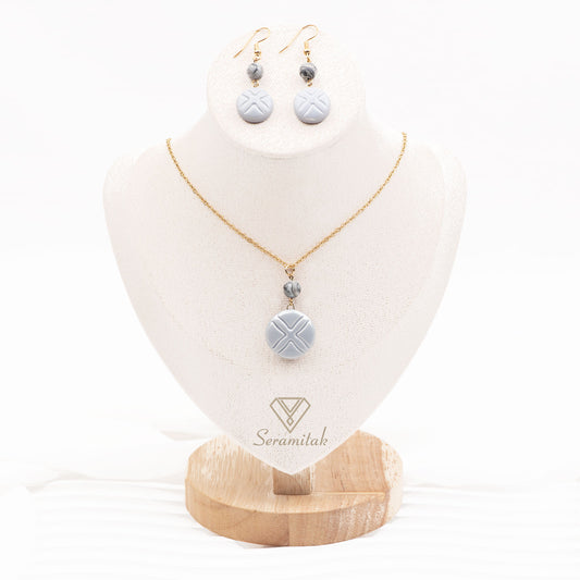 Vurgu – Seramik Kolye & Küpe Seti
