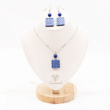 Kutsal Düğüm – Seramik Kolye & Küpe Seti