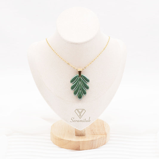 Evergreen – Seramik Yaprak Kolye