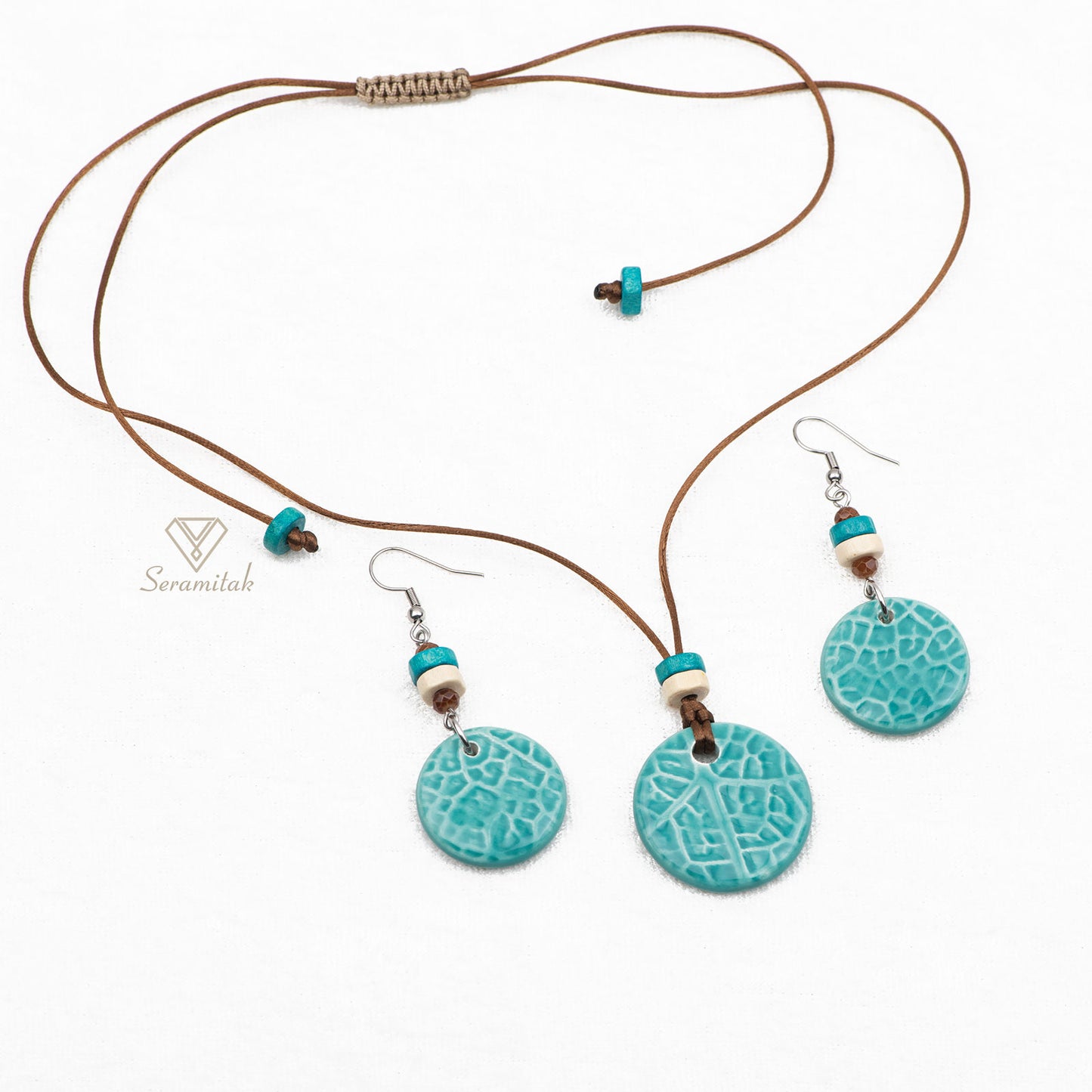 Yaşam Damarı – Seramik Kolye & Küpe Seti