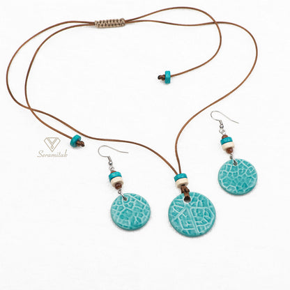 Yaşam Damarı – Seramik Kolye & Küpe Seti