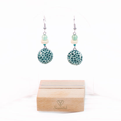 Altı Arasında – Seramik Kolye & Küpe Seti | Yeşil